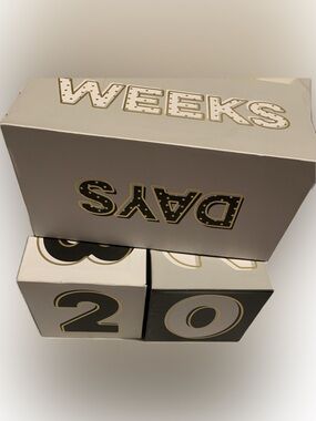 Monthly Milestone Photo Props - Gold & White Numbers